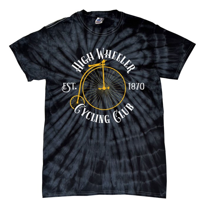 Penny Farthing T High Wheeler Cycling Club Bicycle Tie-Dye T-Shirt