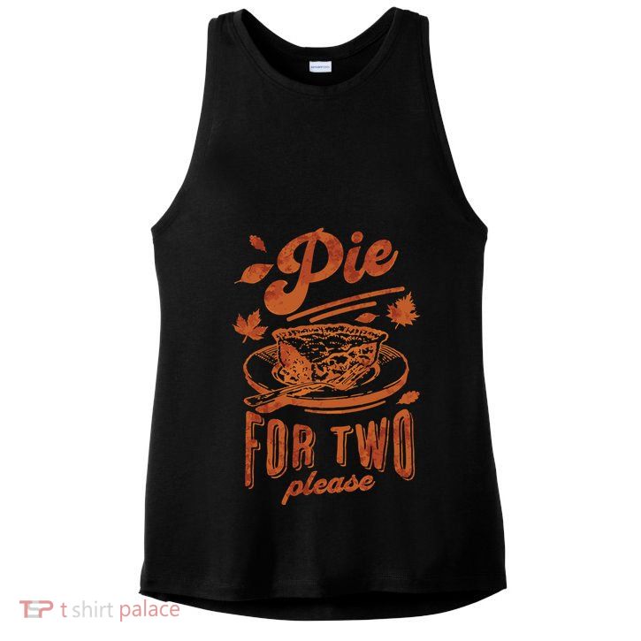 Pie For Two Thanksgiving Pregnancy Announcement Ladies PosiCharge Tri-Blend Wicking Tank