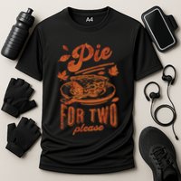 Pie For Two Thanksgiving Pregnancy Announcement Performance Shirt