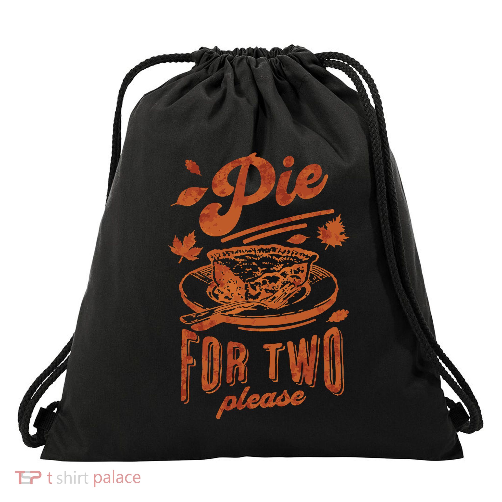 Pie For Two Thanksgiving Pregnancy Announcement Drawstring Bag