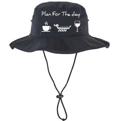 Plan For The Day Coffee Dragon Boat Wine Funny Gift Bucket Hat