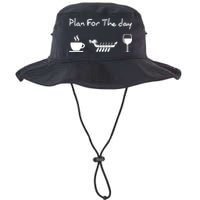 Plan For The Day Coffee Dragon Boat Wine Funny Gift Bucket Hat