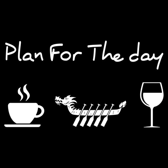 Plan For The Day Coffee Dragon Boat Wine Funny Gift Bucket Hat
