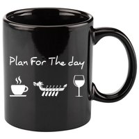 Plan For The Day Coffee Dragon Boat Wine Funny Gift 11oz C Handle Ceramic Mug