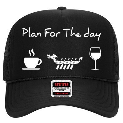 Plan For The Day Coffee Dragon Boat Wine Funny Gift Hat
