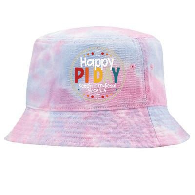 Pi For Teacher Vintage 3.14 Pi Digits Happy Pi Day Tie-Dyed Bucket Hat