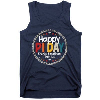 Pi For Teacher Vintage 3.14 Pi Digits Happy Pi Day Tank Top