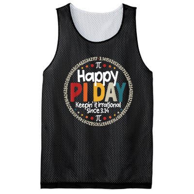 Pi For Teacher Vintage 3.14 Pi Digits Happy Pi Day Mesh Reversible Basketball Jersey Tank