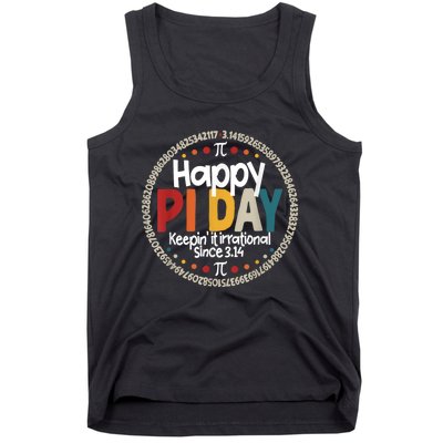 Pi For Teacher Vintage 3.14 Pi Digits Happy Pi Day Tank Top