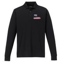 Pontoons For Trump 2024 Pontoon Boat Owner Support For Trump Performance Long Sleeve Polo