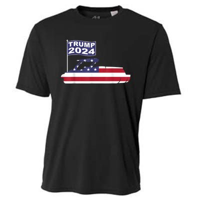 Pontoons For Trump 2024 Pontoon Boat Owner Support For Trump Cooling Performance Crew T-Shirt