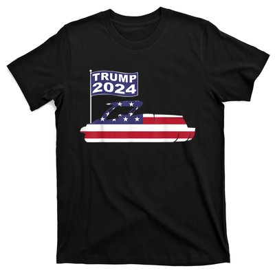 Pontoons For Trump 2024 Pontoon Boat Owner Support For Trump T-Shirt