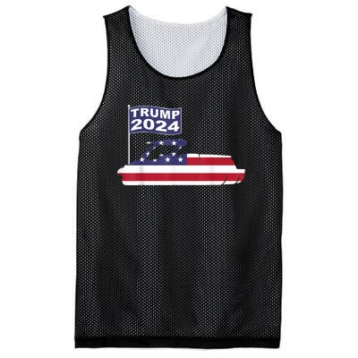 Pontoons For Trump 2024 Pontoon Boat Owner Support For Trump Mesh Reversible Basketball Jersey Tank