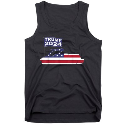 Pontoons For Trump 2024 Pontoon Boat Owner Support For Trump Tank Top