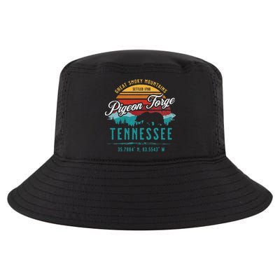 Pigeon Forge Tennessee Great Smoky Mountains Bear Retro Sun Cool Comfort Performance Bucket Hat