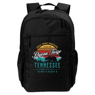 Pigeon Forge Tennessee Great Smoky Mountains Bear Retro Sun Backpack