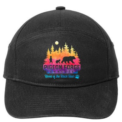 Pigeon Forge Tennessee Bear Great Smoky Mountains Tie Dye 7-Panel Snapback Hat