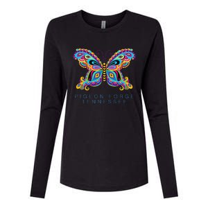 Pigeon Forge Tennessee Souvenir Butterfly Graphic Womens Cotton Relaxed Long Sleeve T-Shirt