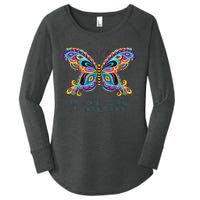 Pigeon Forge Tennessee Souvenir Butterfly Graphic Women's Perfect Tri Tunic Long Sleeve Shirt