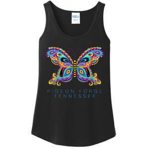 Pigeon Forge Tennessee Souvenir Butterfly Graphic Ladies Essential Tank