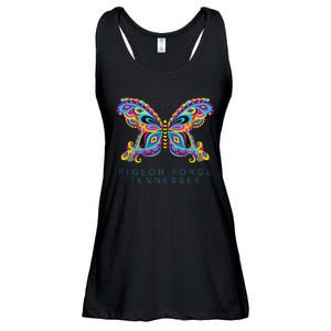 Pigeon Forge Tennessee Souvenir Butterfly Graphic Ladies Essential Flowy Tank