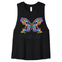 Pigeon Forge Tennessee Souvenir Butterfly Graphic Women's Racerback Cropped Tank