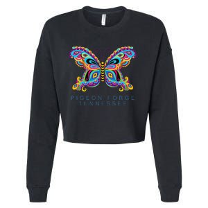 Pigeon Forge Tennessee Souvenir Butterfly Graphic Cropped Pullover Crew