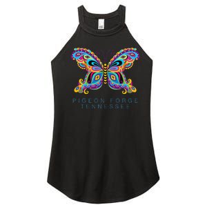 Pigeon Forge Tennessee Souvenir Butterfly Graphic Women's Perfect Tri Rocker Tank