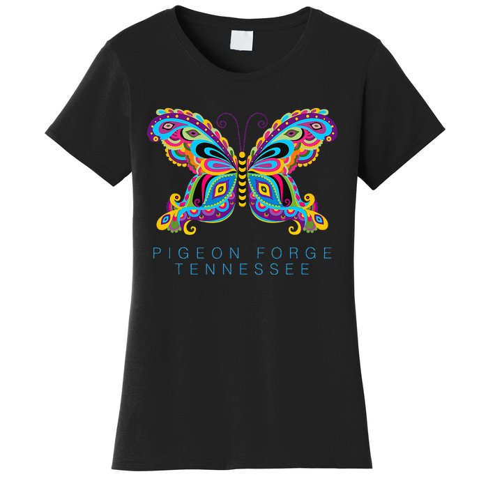 Pigeon Forge Tennessee Souvenir Butterfly Graphic Women's T-Shirt