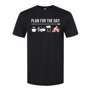 Plan For The Day Car Mechanic Coffee Beer Fun Gift Softstyle CVC T-Shirt