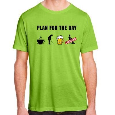 Plan For The Day Funny Husband Adult ChromaSoft Performance T-Shirt