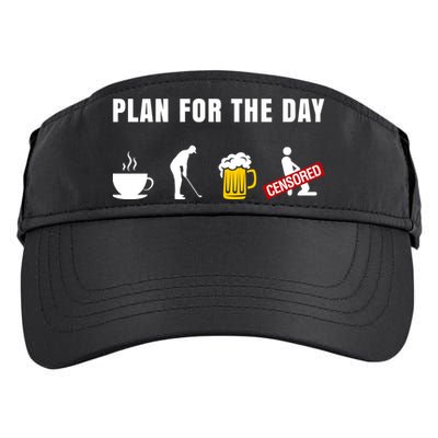 Plan For The Day Funny Husband Adult Drive Performance Visor