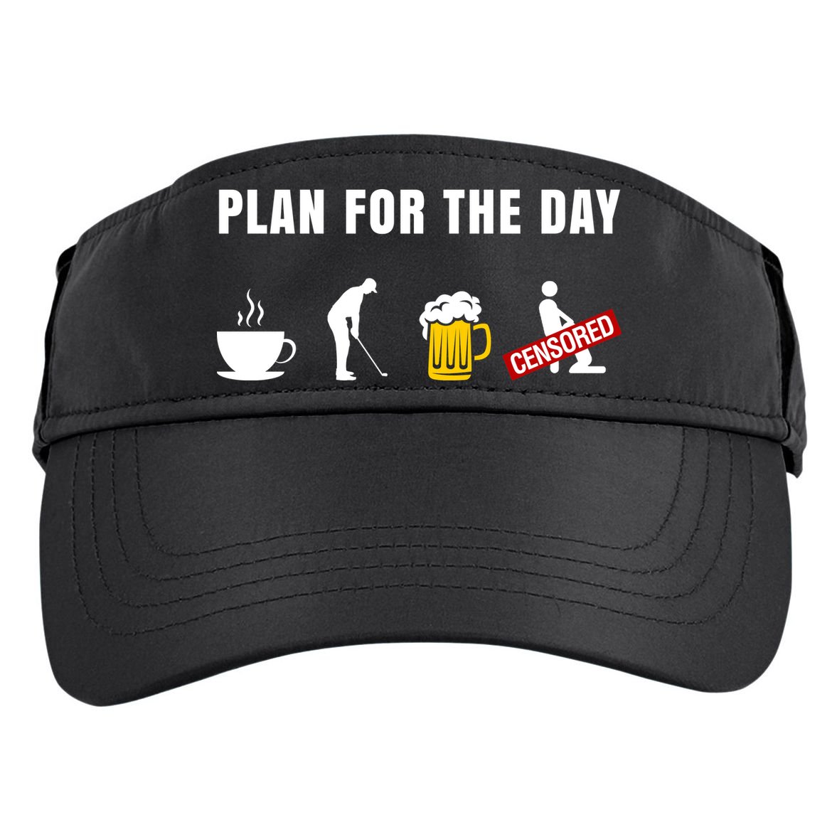 Plan For The Day Funny Husband Adult Drive Performance Visor