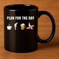 Plan For The Day Funny Husband 11oz C Handle Ceramic Mug