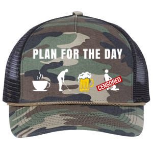 Plan For The Day Funny Husband Retro Rope Trucker Hat Cap