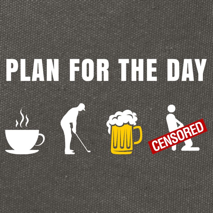 Plan For The Day Funny Husband Cotton Canvas Backpack