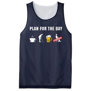 Plan For The Day Funny Husband Mesh Reversible Basketball Jersey Tank