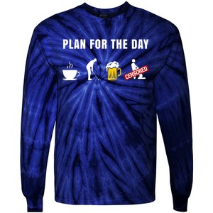 Plan For The Day Funny Husband Tie-Dye Long Sleeve Shirt