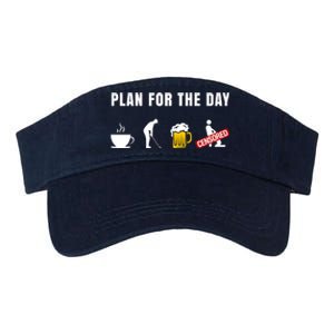 Plan For The Day Funny Husband Valucap Bio-Washed Visor