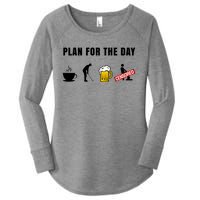 Plan For The Day Funny Husband Women's Perfect Tri Tunic Long Sleeve Shirt