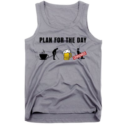 Plan For The Day Funny Husband Tank Top
