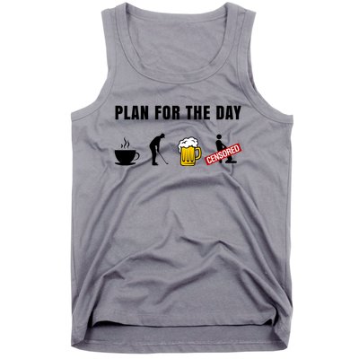 Plan For The Day Funny Husband Tank Top