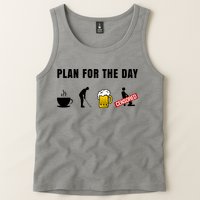 Plan For The Day Funny Husband Tank Top