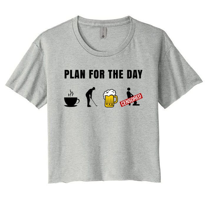 Plan For The Day Funny Husband Women's Crop Top Tee