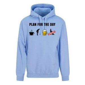 Plan For The Day Funny Husband Unisex Surf Hoodie