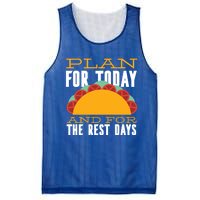 Plan For Today And The Rest Days Funny Gift Mesh Reversible Basketball Jersey Tank