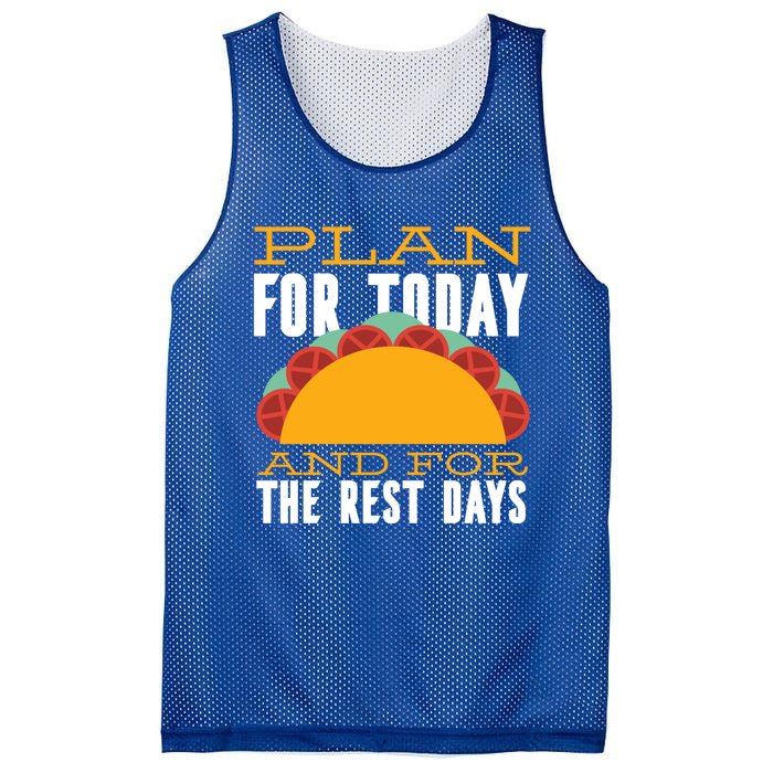 Plan For Today And The Rest Days Funny Gift Mesh Reversible Basketball Jersey Tank