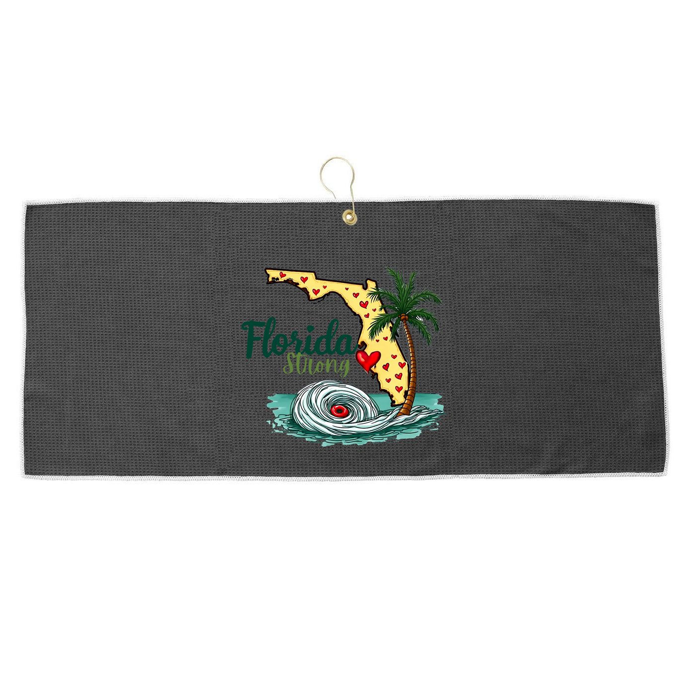 Pray For Tampa Bay Florida Strong Large Microfiber Waffle Golf Towel