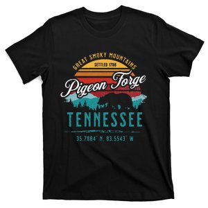 Pigeon Forge Tennessee Great Smoky Mountains Bear Retro Sun T-Shirt