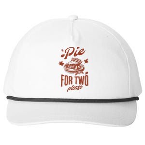 Pie For Two Thanksgiving Pregnancy Announcement Snapback Five-Panel Rope Hat